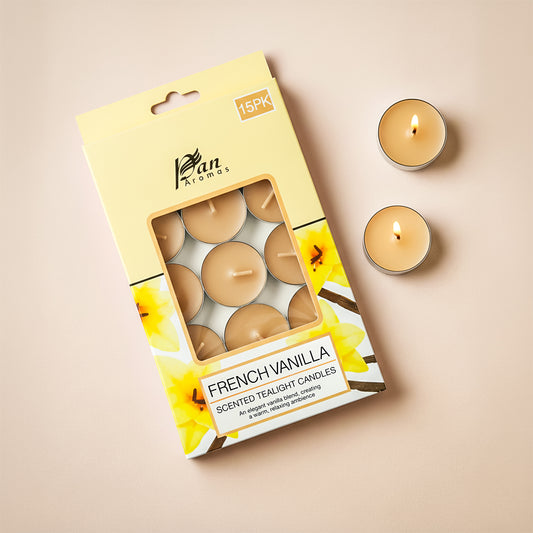 15-Pack Scented Tealight Candle -French Vanilla 15-Pack Scented Tealight Candle -French Vanilla