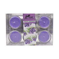 6-Pack Votive Glass Candle - Fresh Lavender
