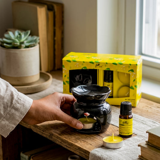 Burner Fragrance Oil Tealight- Lemon Grass (Giftset - 1) Burner Fragrance Oil Tealight- Lemon Grass (Giftset - 1)