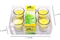 6-Pack Votive Glass Candle - Lemon Grass