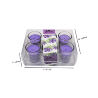 6-Pack Votive Glass Candle - Fresh Lavender