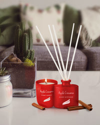 Crystal Collection – Apple Cinnamon (Special Combo) | Reed Diffuser (100ml) & Scented Candle (150g)