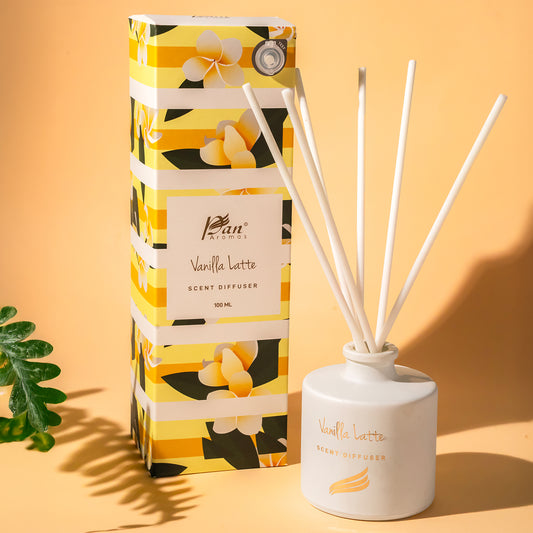 Vanilla Latte Scented Reed Diffuser - Crystal Collection (100ml)