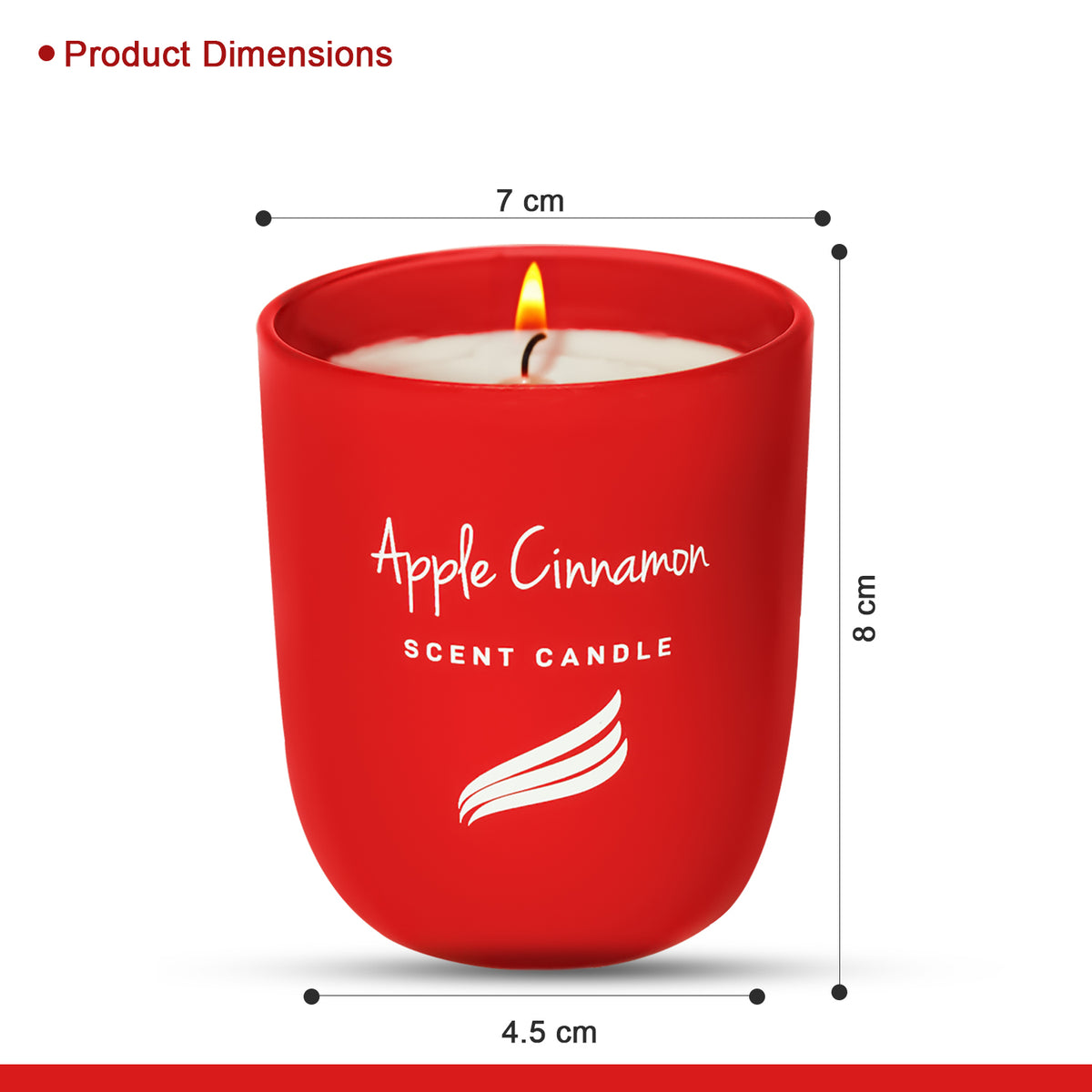 Apple & Cinnamon Scented Candle - Crystal Collection (150gms)