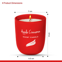 Apple & Cinnamon Scented Candle - Crystal Collection (150gms)