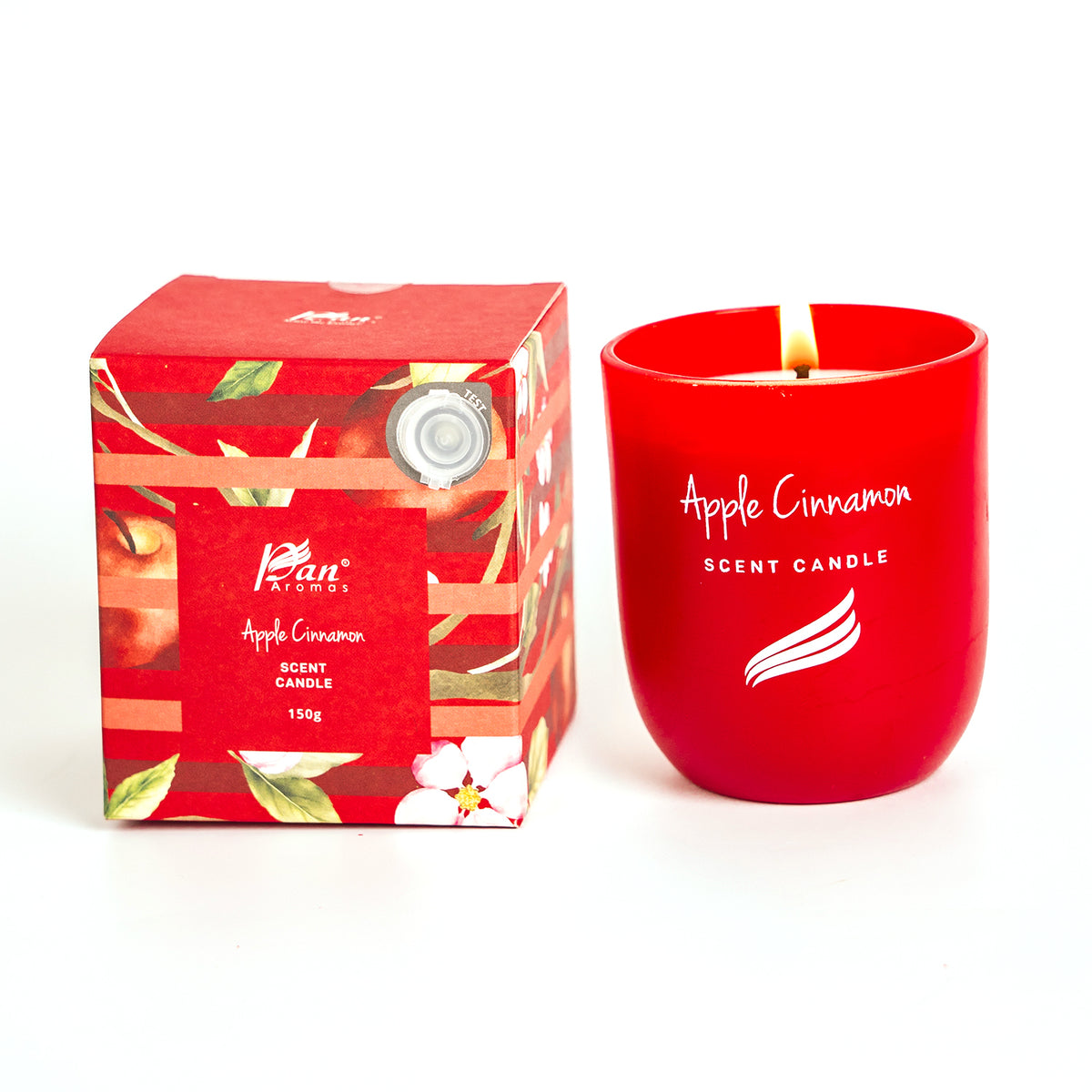 Apple & Cinnamon Scented Candle - Crystal Collection (150gms)