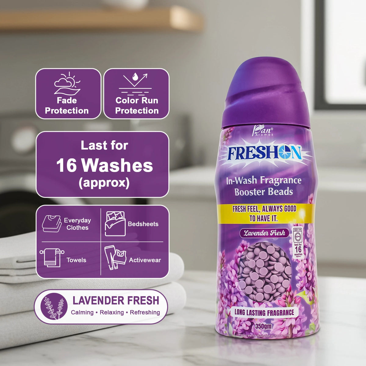 Lavender Fresh In-Wash Fragrance Booster Beads – 350g Lavender Fresh In-Wash Fragrance Booster Beads – 350g