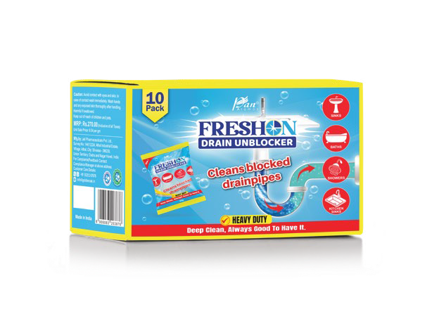 Drain Unblocker for Kitchen & Bathroom Drains – Pack of 10