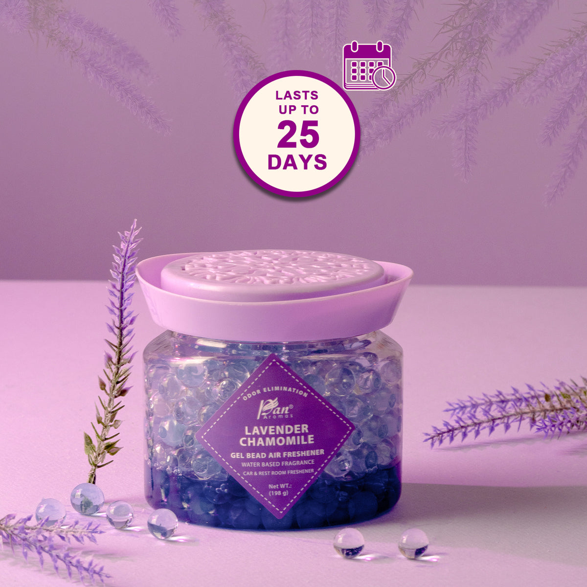 Gel Bead Air Freshener- Lavender Chamomile  (198 gms)