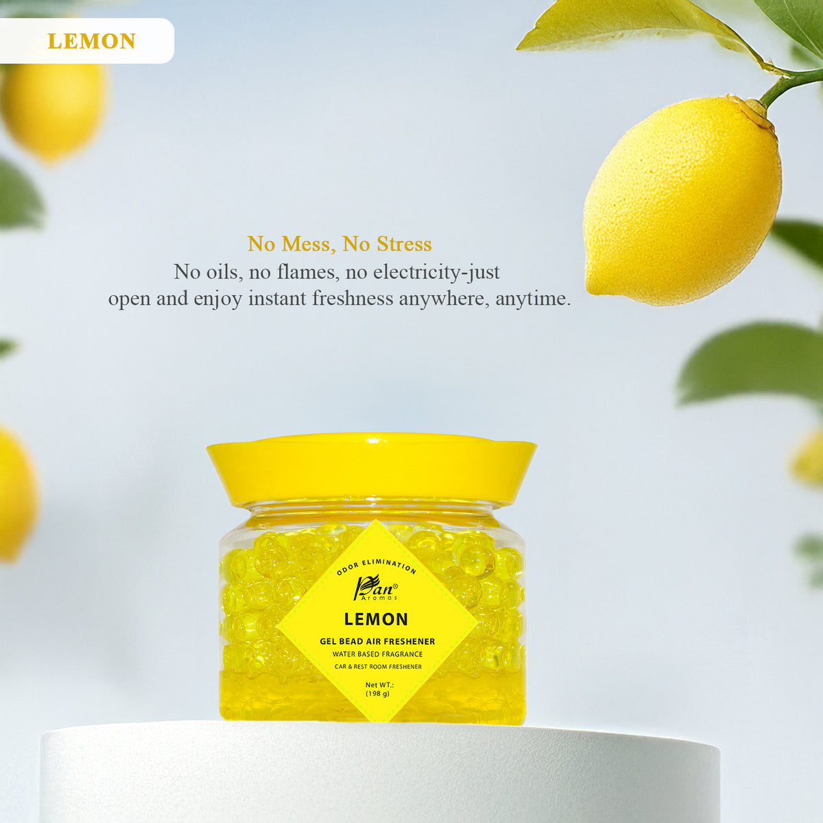 Gel Bead Air Freshener - Lemon (198 gms)