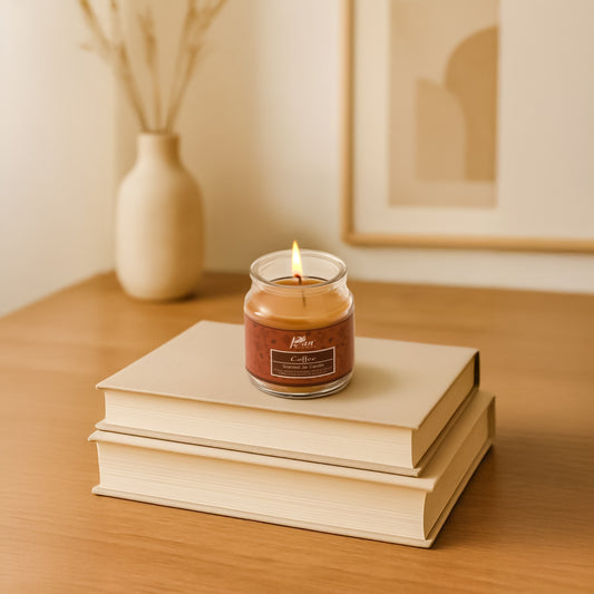 Jar Glass Candle With Lid – Coffee (85g) Jar Glass Candle With Lid – Coffee (85g)