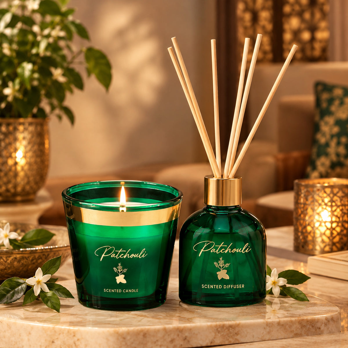 Oriental Patchouli (Special Combo) Reed Diffuser (100ml) & Scented Candle (120g)