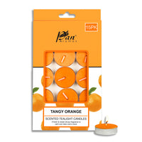 15-Pack Scented Tealight Candle - Tangy Orange