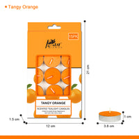 15-Pack Scented Tealight Candle - Tangy Orange