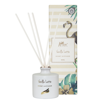 Crystal Collection – Vanilla Latte (Special Combo) | Reed Diffuser (100ml) & Scented Candle (150g)