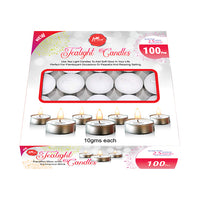 10gm 100-Pack White Tealight Candle - Unscented