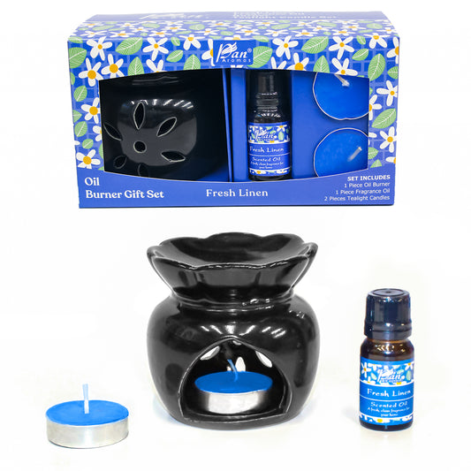 Burner Fragrance Oil Tealight- Fresh Linen (Giftset - 1)