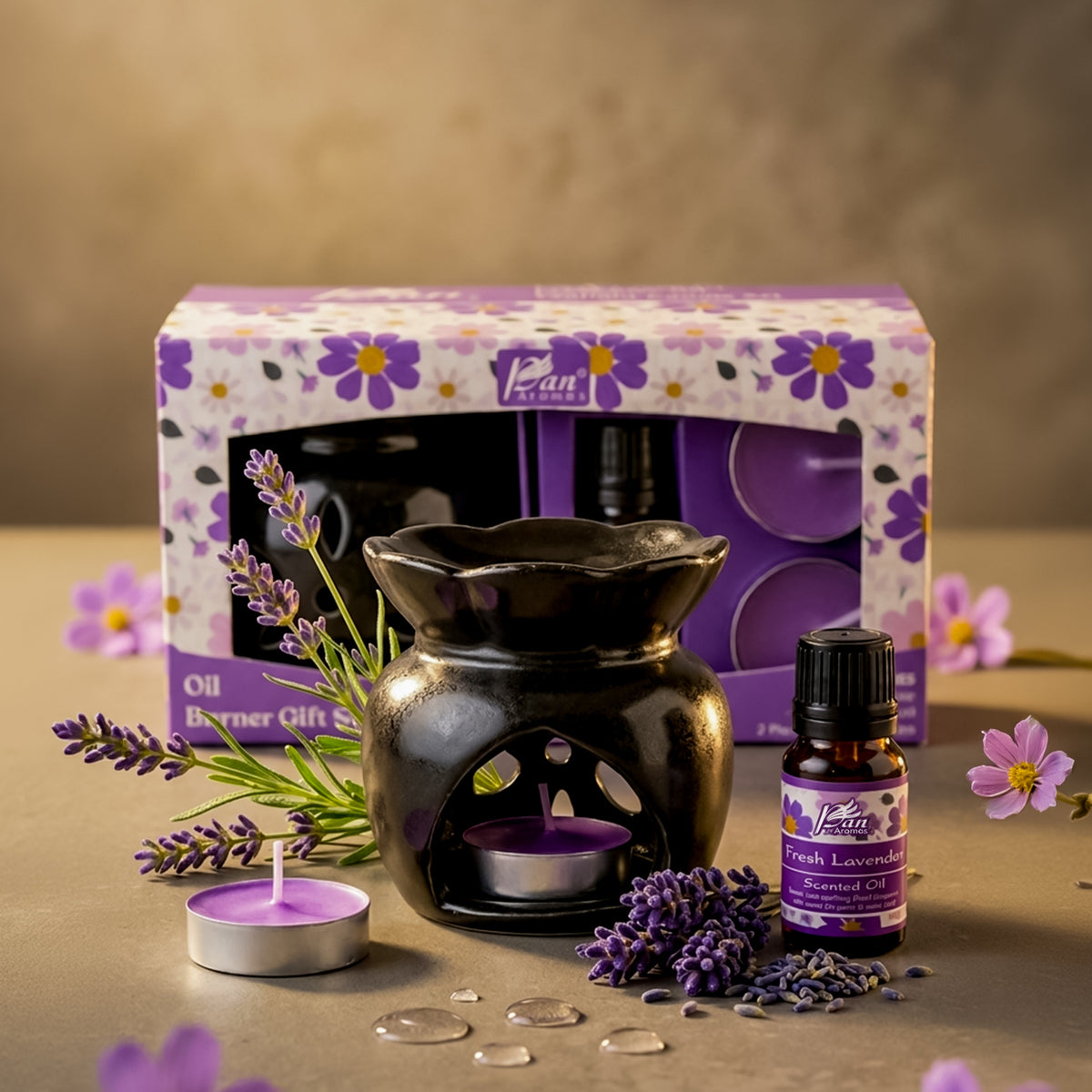 Burner Fragrance Oil Tealight- Fresh Lavender (Giftset - 1)