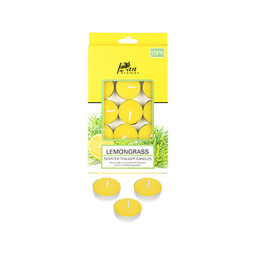 15-Pack Scented Tealight Candle - Lemon Grass