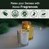 Set of 3 Mercury Glass Scented Candles – Sandalwood, Orchard & Lilac (45g Each)