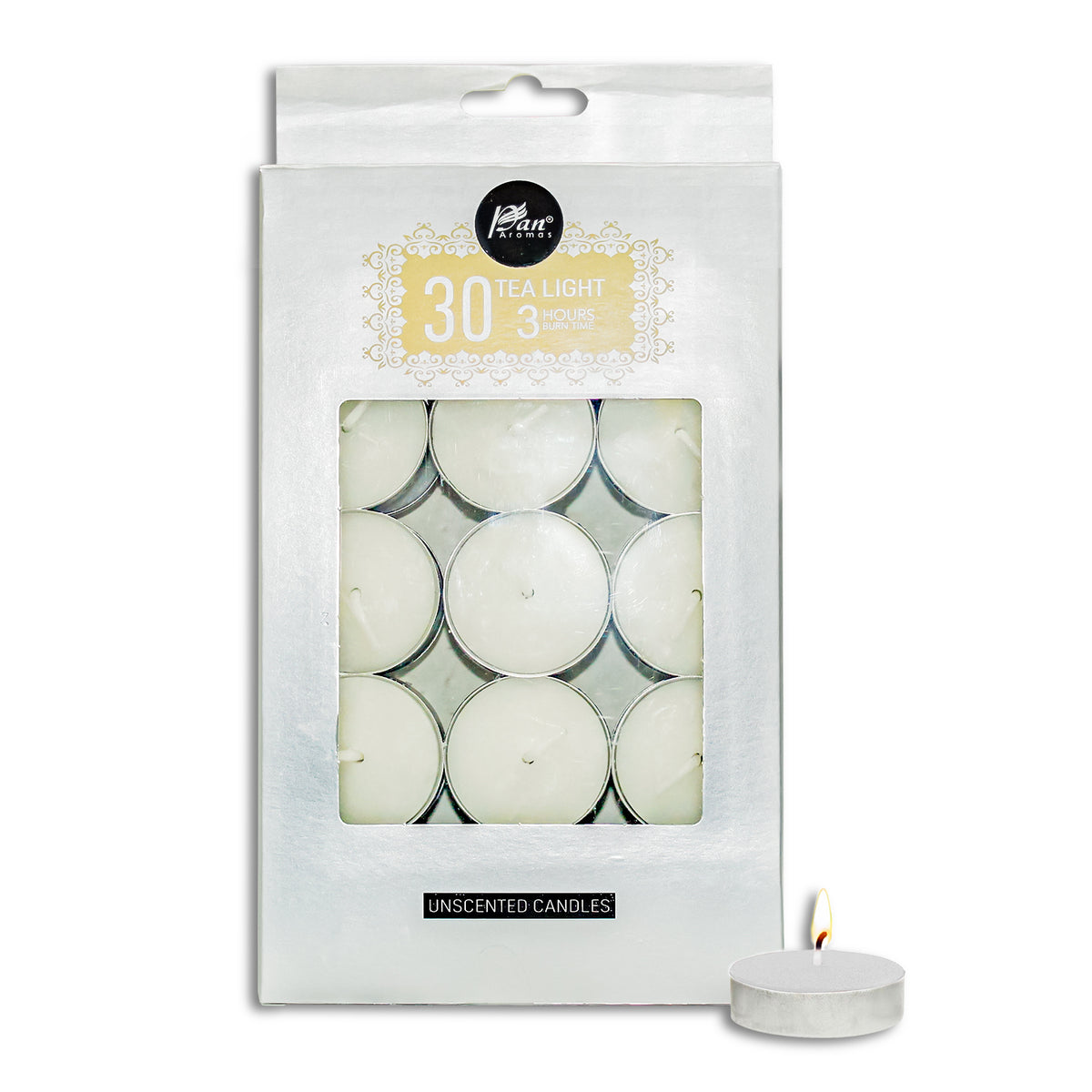 Unscented Tealight Candles (Pack of 30)