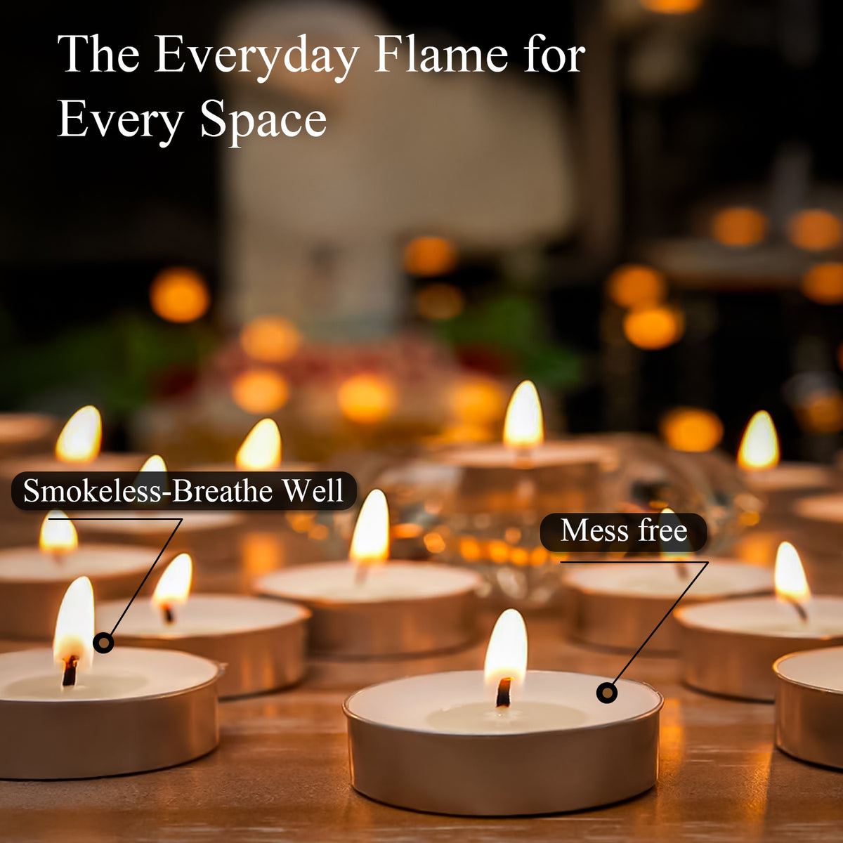 Pan Aromas Unscented Tealight Candles (Pack of 30)