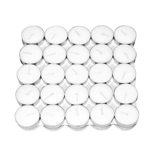10gm 50-Pack White Tealight Candle - Unscented