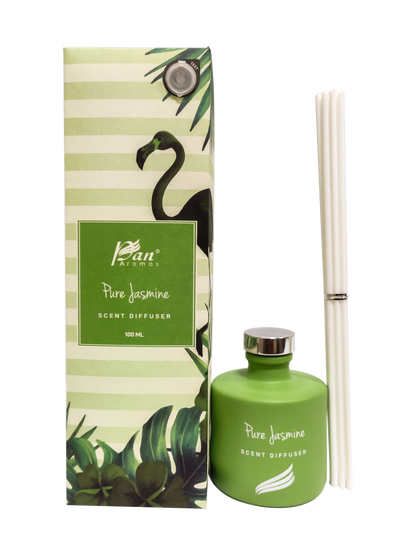 Crystal Collection – Pure Jasmine (Special Combo) | Reed Diffuser (100ml) & Scented Candle (150g)