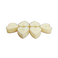 6-Pack Crystal Collection Tealight Candle - White-Heart (Jasmine Garden)