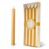 4 -Pack Unscented Dinner Candle  - Gold