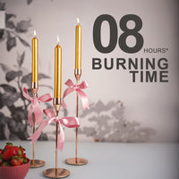 4 -Pack Unscented Dinner Candle  - Gold