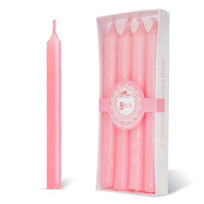 4 -Pack Unscented Dinner Candle - Pink