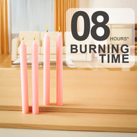 4 -Pack Unscented Dinner Candle - Pink