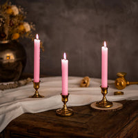 4 -Pack Unscented Dinner Candle - Pink