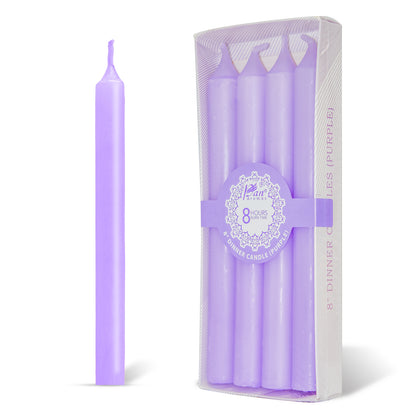4 -Pack Unscented Dinner Candle - Purple