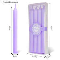 4 -Pack Unscented Dinner Candle - Purple