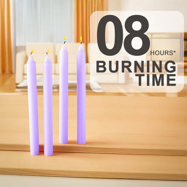 4 -Pack Unscented Dinner Candle - Purple