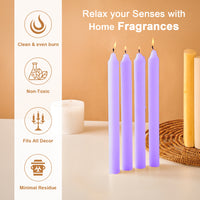 4 -Pack Unscented Dinner Candle - Purple