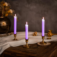 4 -Pack Unscented Dinner Candle - Purple