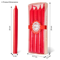 4 -Pack Unscented Dinner Candle - Red