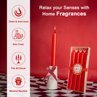 4 -Pack Unscented Dinner Candle - Red