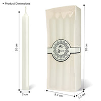 4 -Pack Unscented Dinner Candle - White