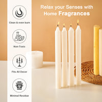 4 -Pack Unscented Dinner Candle - White