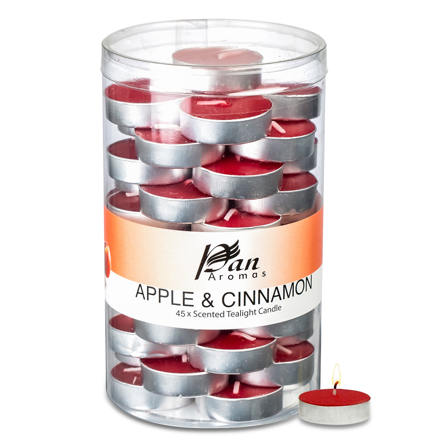 45-Pack Scented Tealight Candle - Apple & Cinnamon