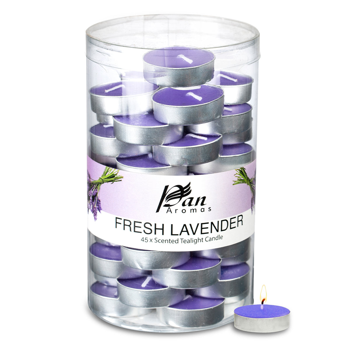 45-Pack Scented Tealight Candle - Fresh Lavender