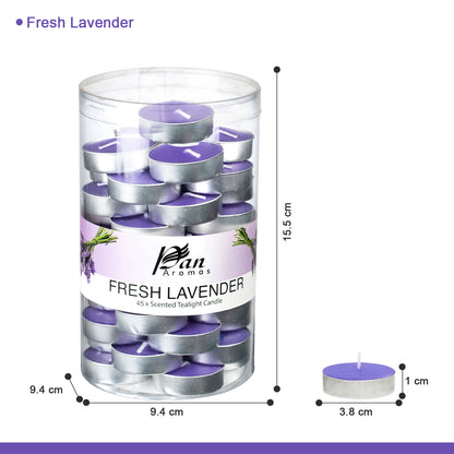 45-Pack Scented Tealight Candle - Fresh Lavender
