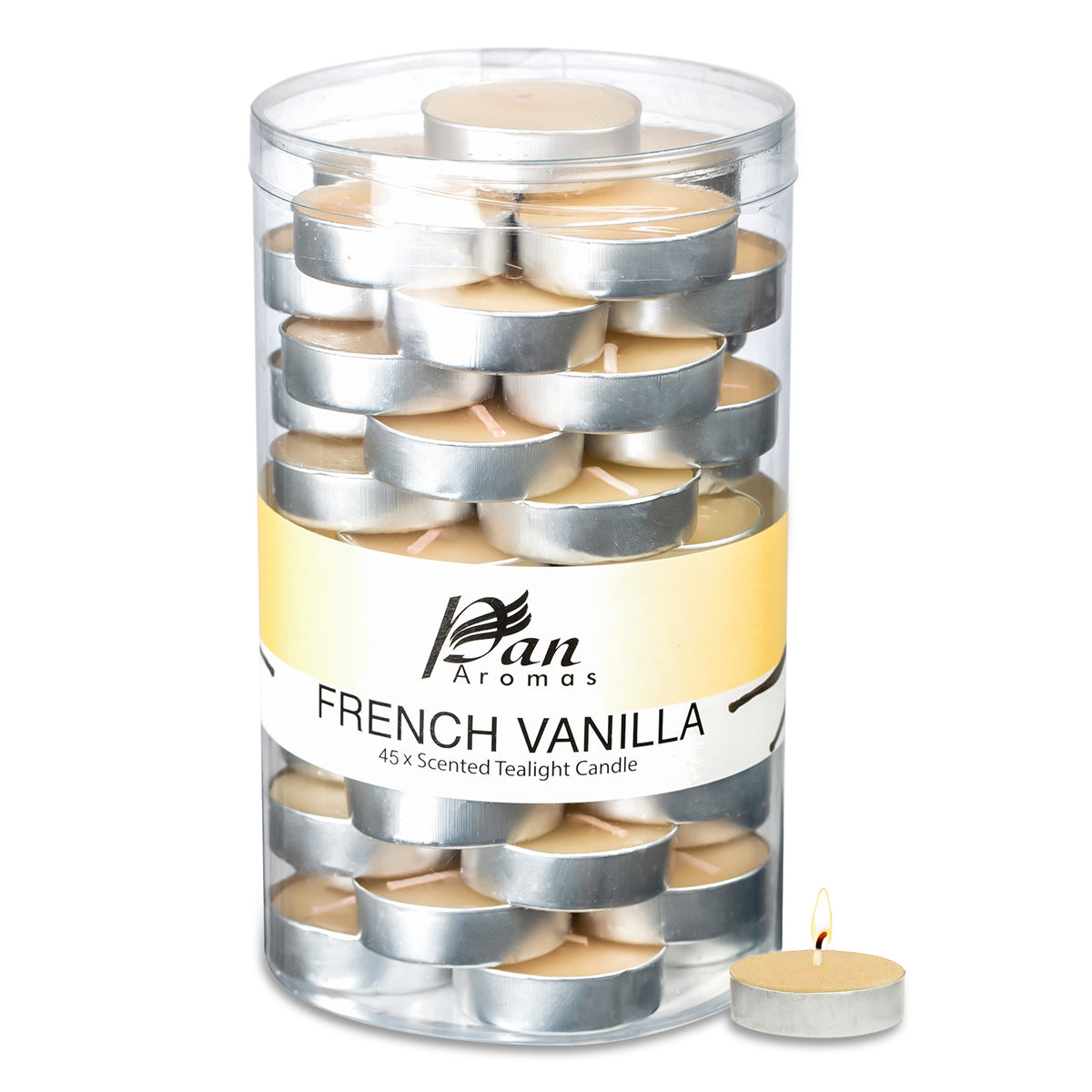 45-Pack Scented Tealight Candle - French Vanilla
