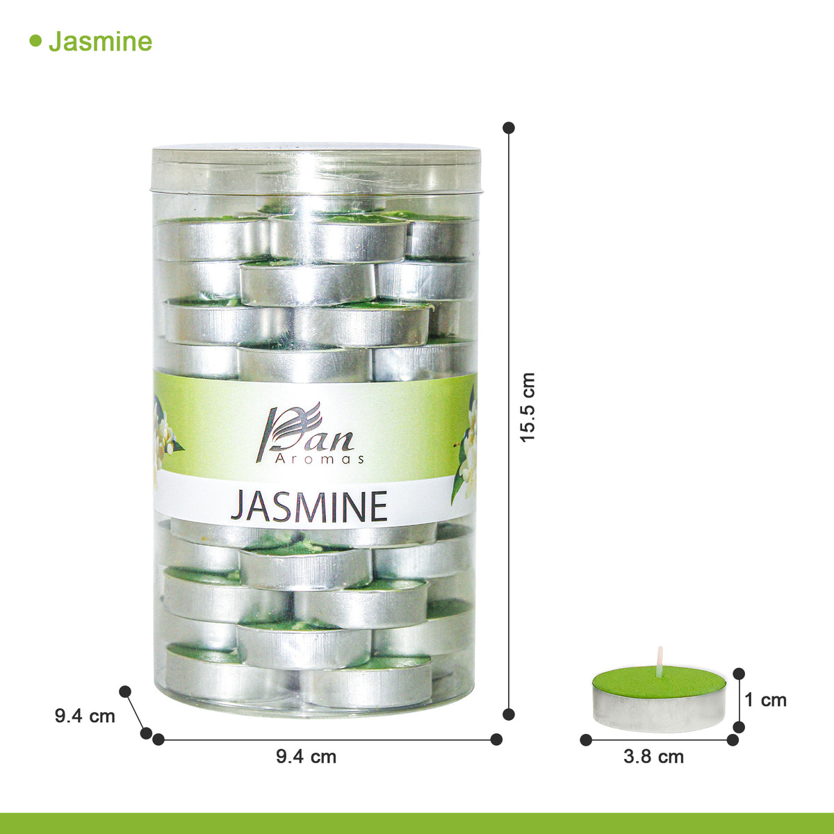 45-Pack Scented Tealight Candle - Jasmine