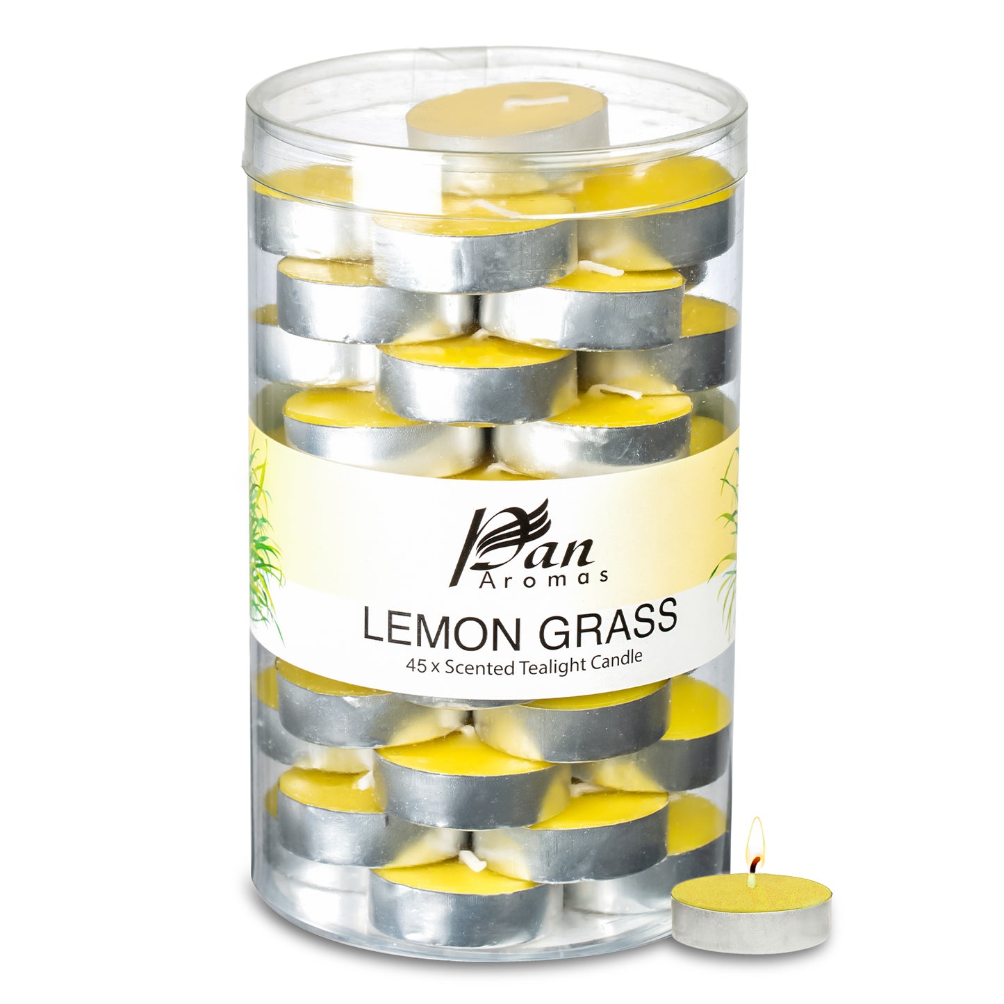 45-Pack Scented Tealight Candle - Lemon Grass