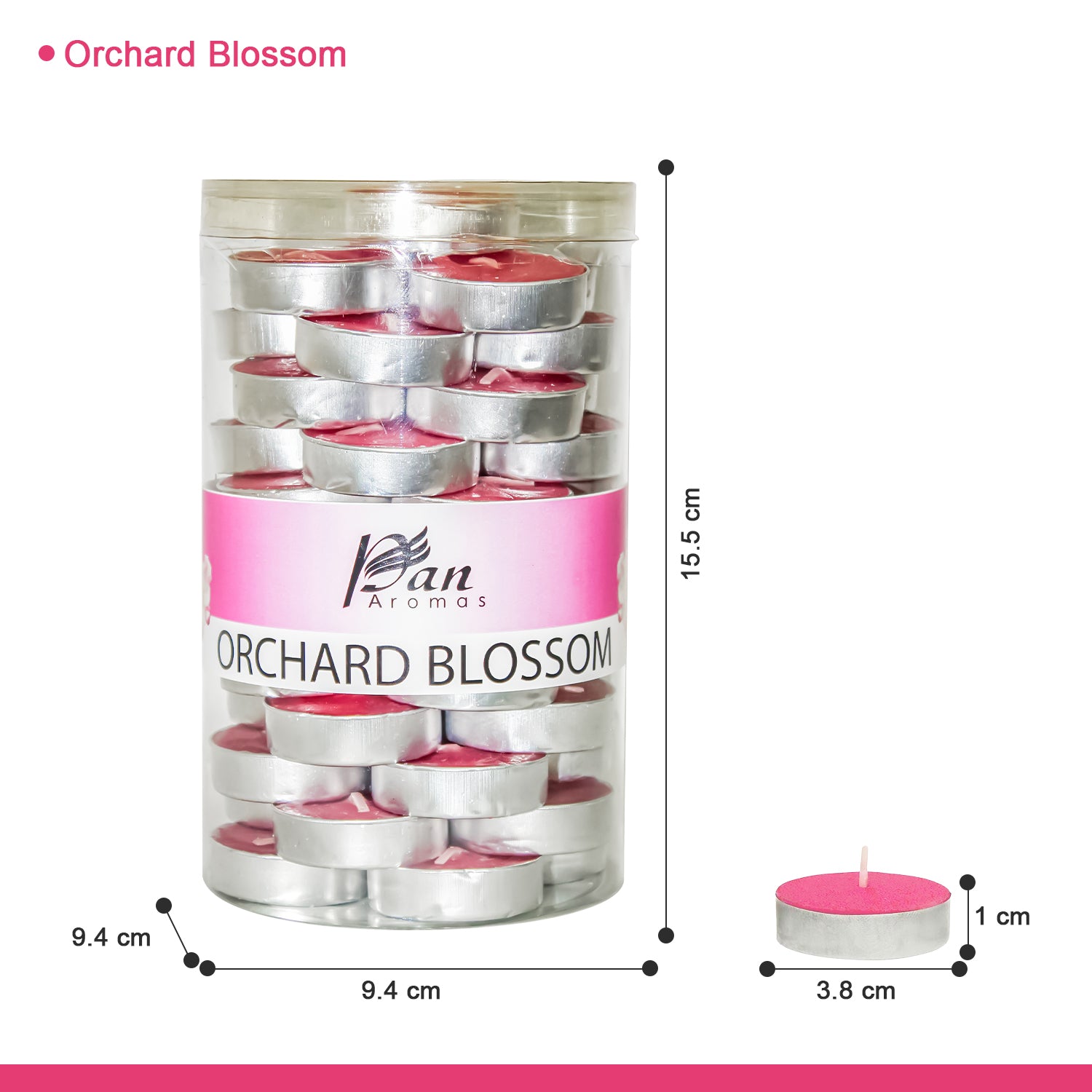 45-Pack Scented Tealight Candle - Orchard Blossom